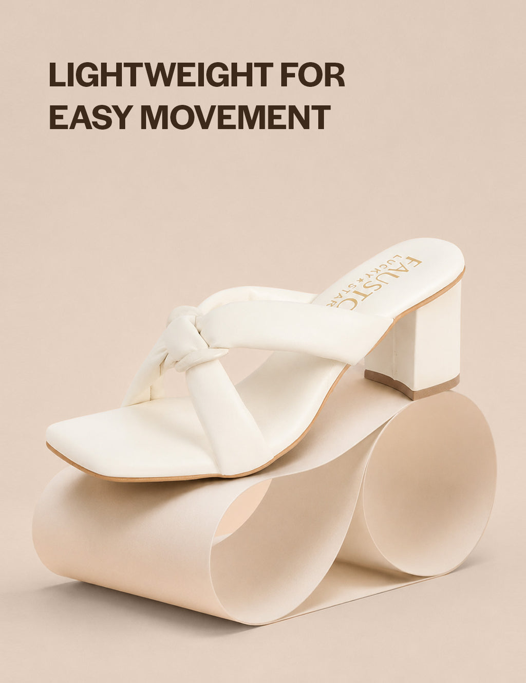 dusty twist strap heeled mules