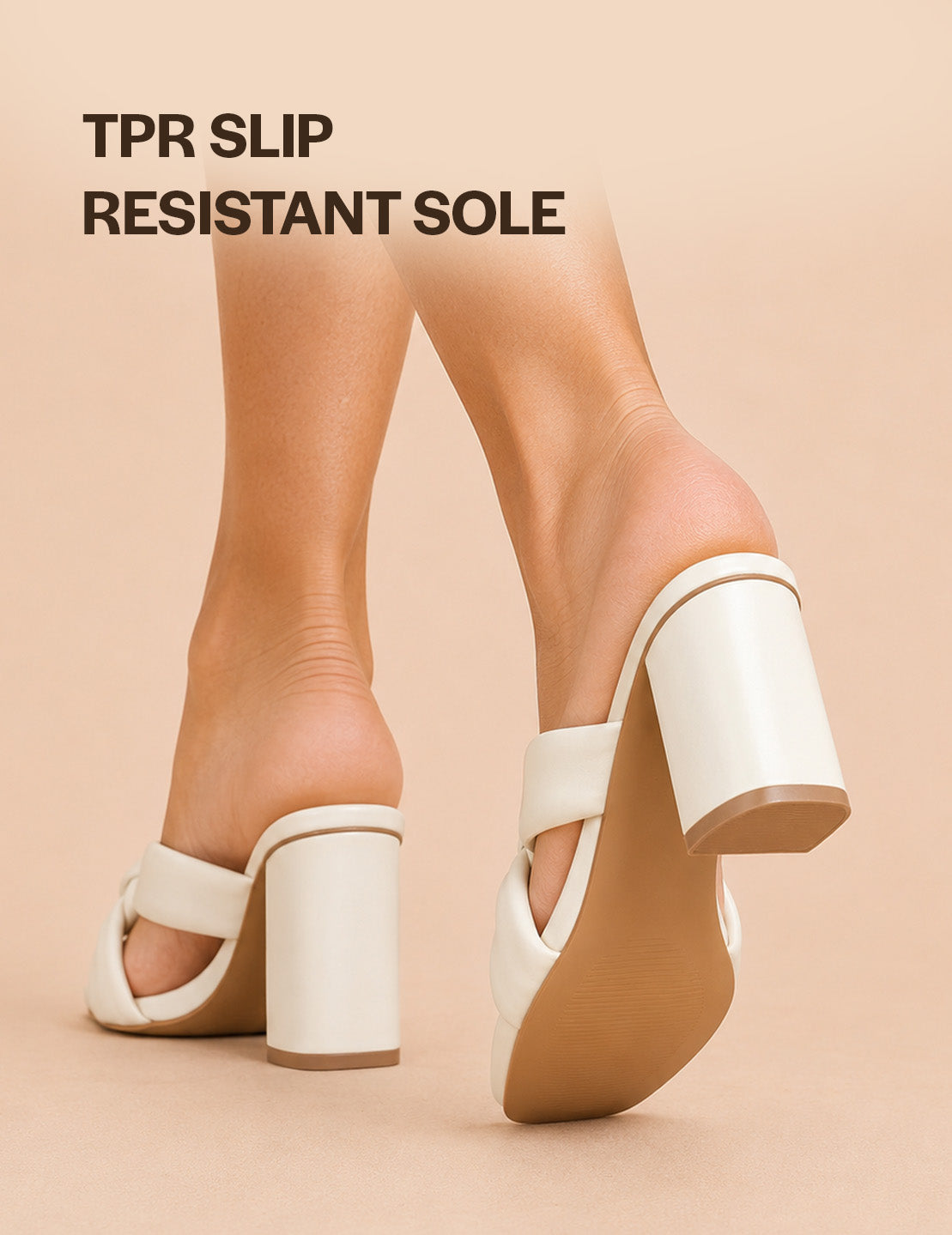 dusty twist strap heeled mules