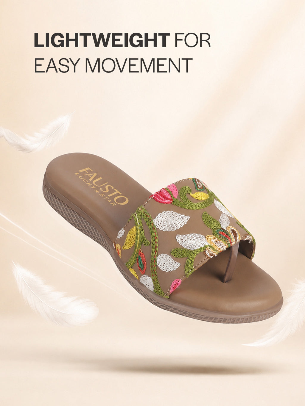 women embroidered flat sandals