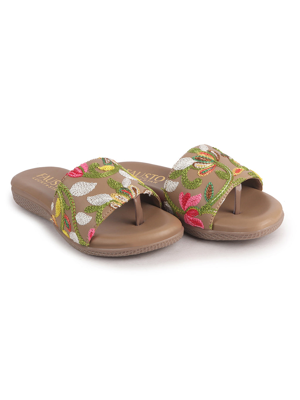 women festive wear flat slides