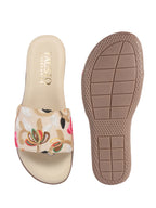 ethnic floral slip on chappals