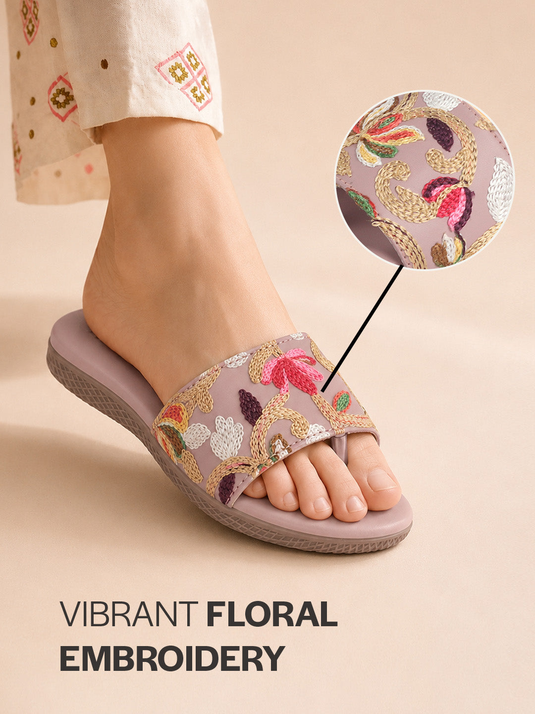 toe ring slide sandals
