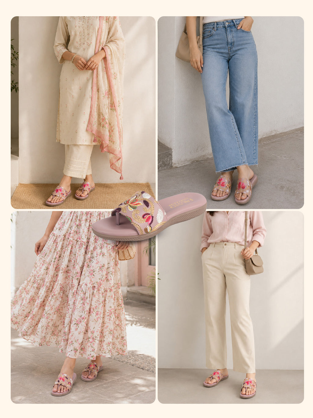 toe ring slide sandals
