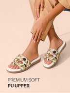 designer thread embroidery wedding sandals
