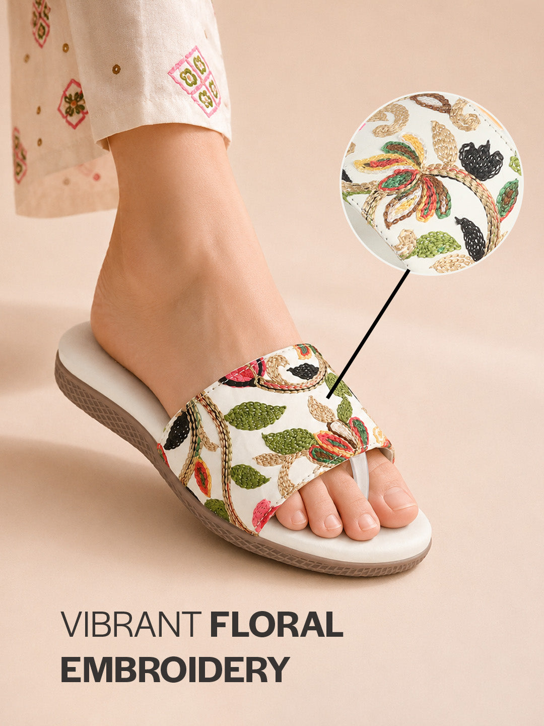designer thread embroidery wedding sandals