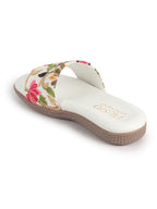 ethnic floral slip on chappals