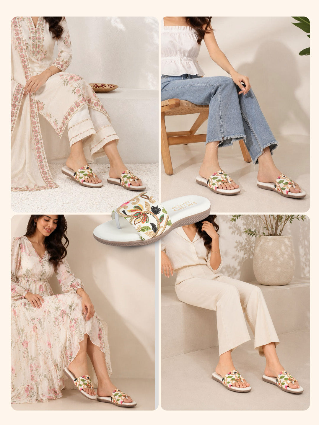 designer thread embroidery wedding sandals