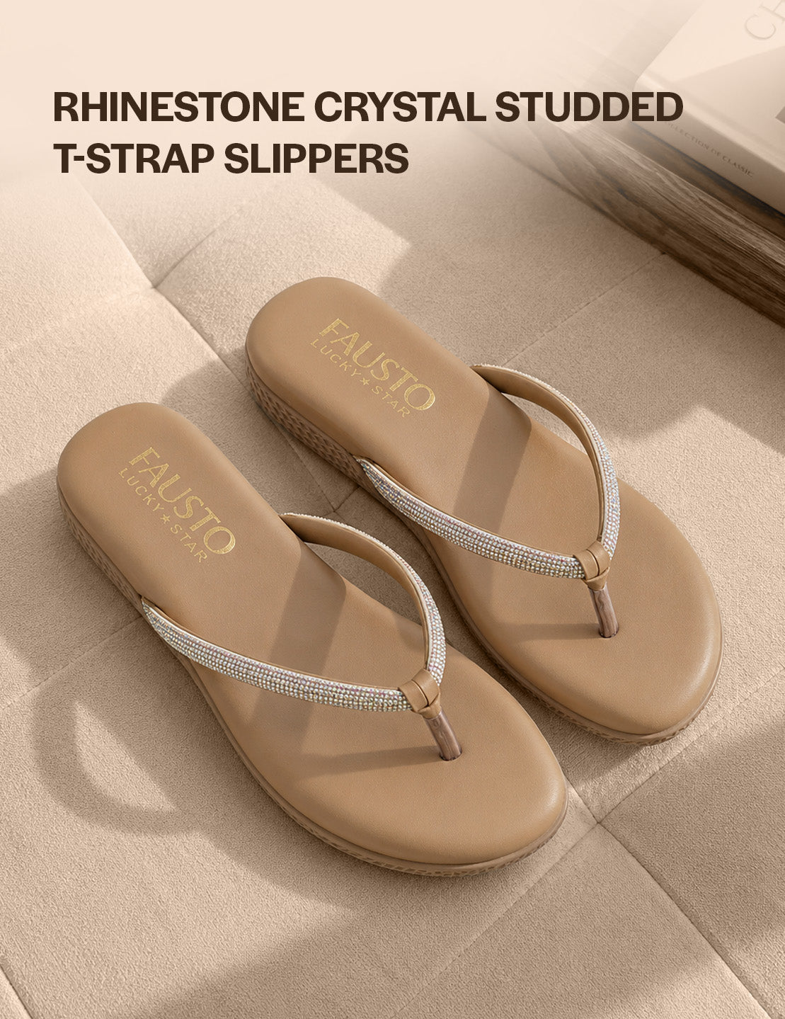 women rhinestone flip flops elegant