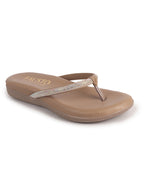 embellished flat slide slippers