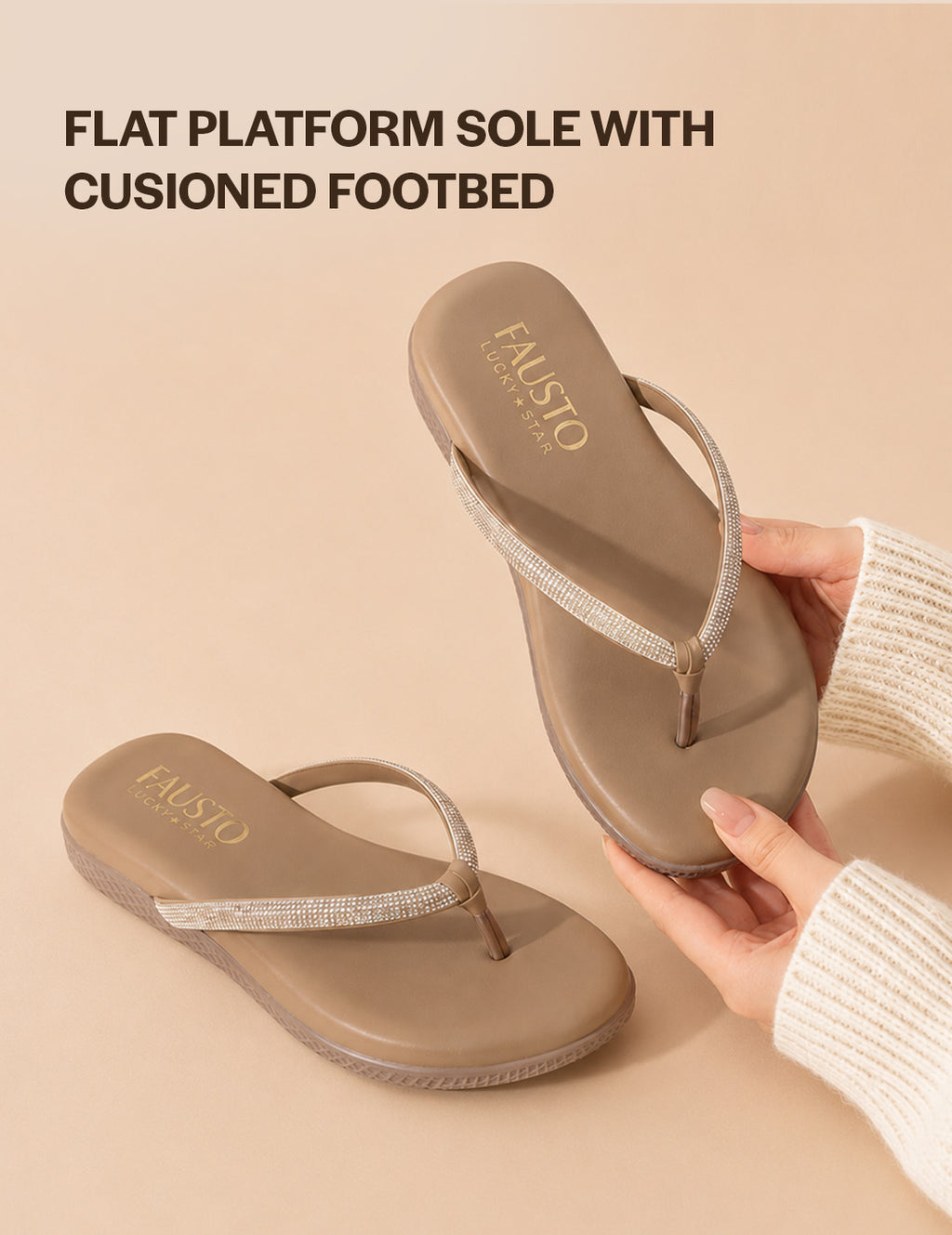 women rhinestone flip flops elegant