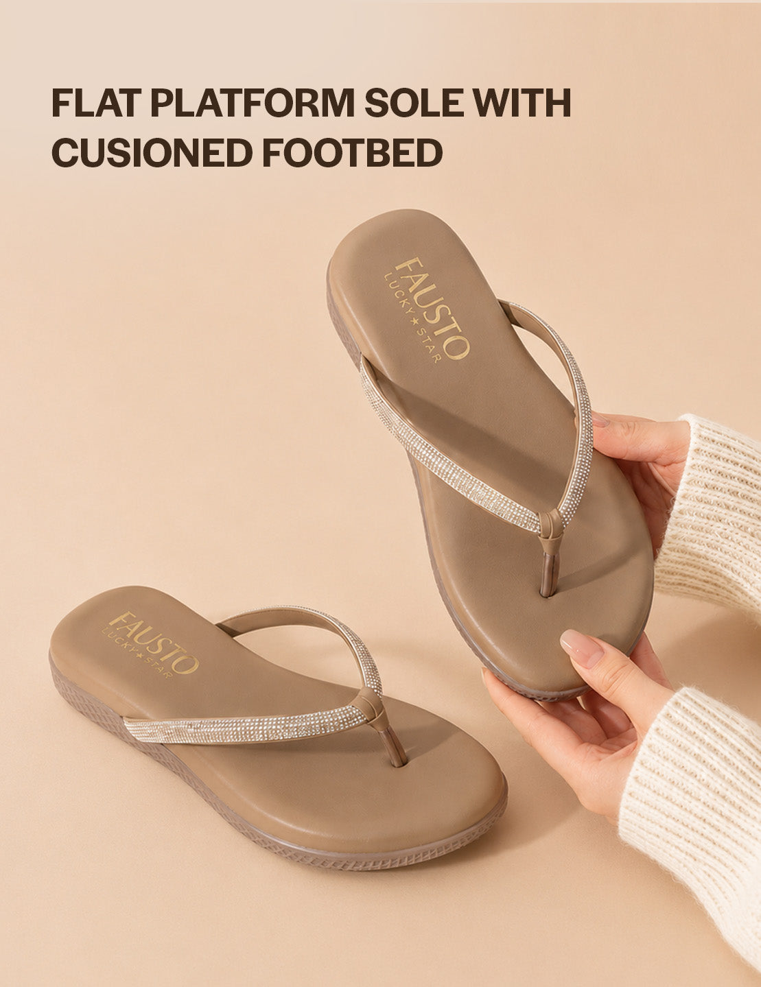 women rhinestone flip flops elegant