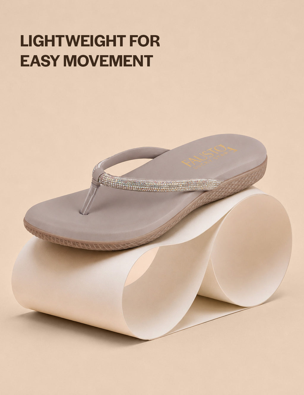 embellished flat slide slippers