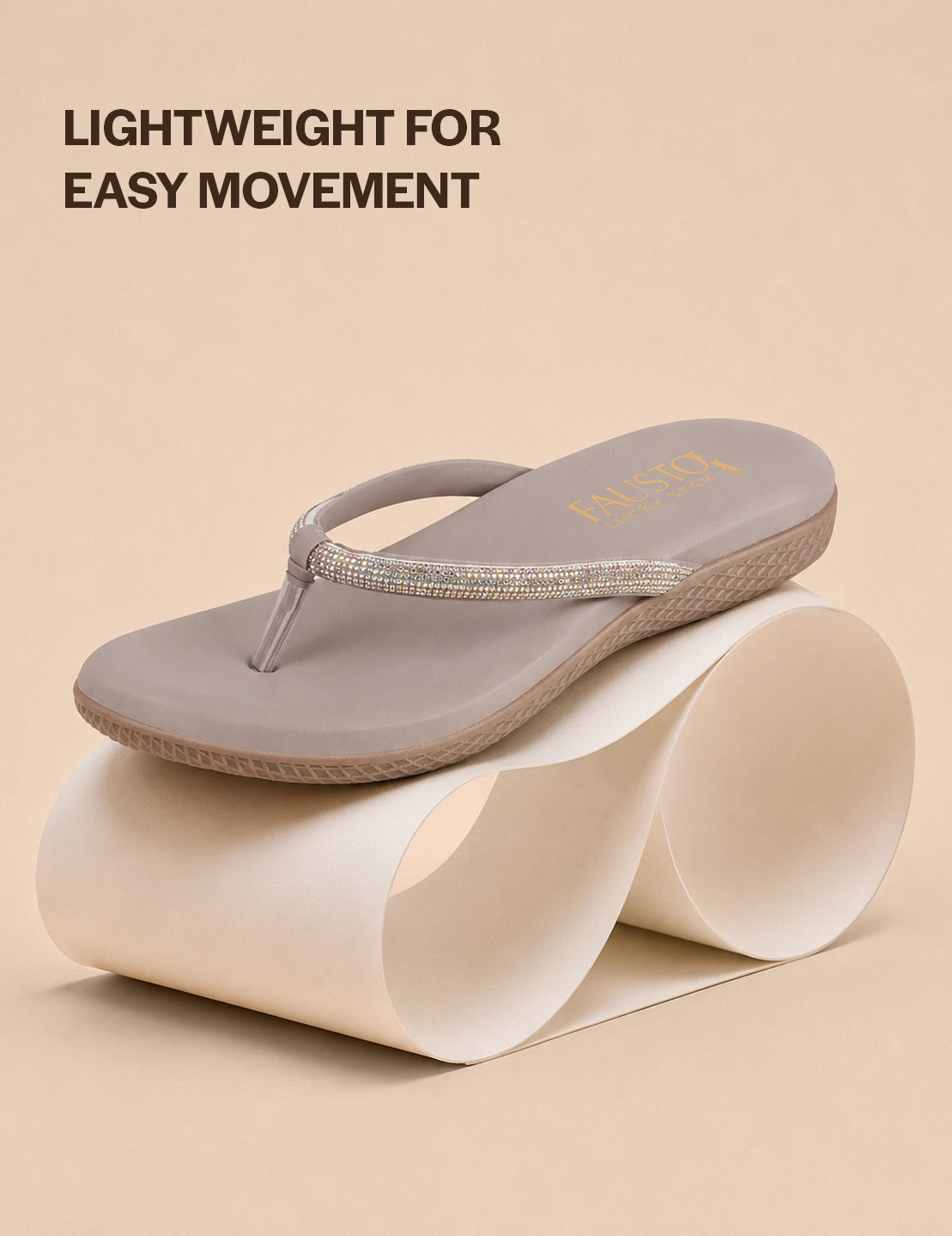 embellished flat slide slippers
