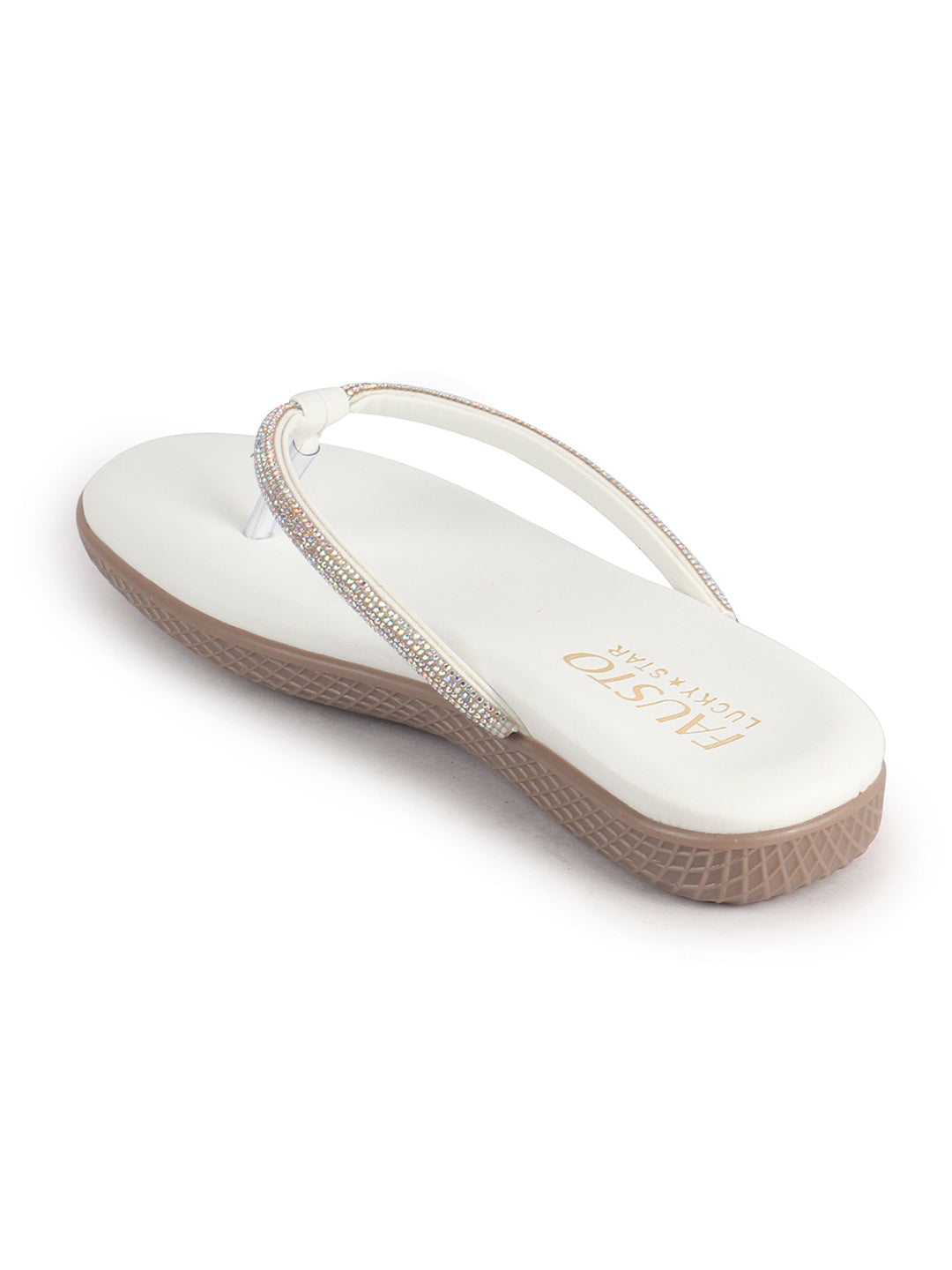 sparkle thong sandals for women