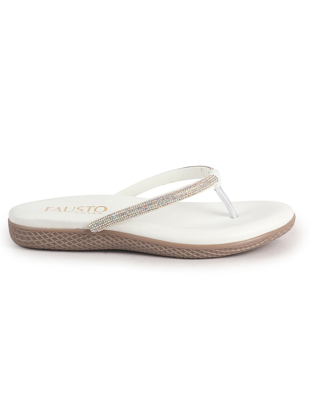 embellished flat slide slippers