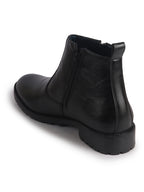 Men Black Classic Side Zipper Closure High Ankle Slip On Chelsea Boot with Soft Cushioned Insole|Anti Skid Durable TPR Sole|Shock Absorber Shoe for Winter, Office, Outdoor