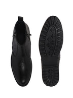 Men Black Classic Side Zipper Closure High Ankle Slip On Chelsea Boot with Soft Cushioned Insole|Anti Skid Durable TPR Sole|Shock Absorber Shoe for Winter, Office, Outdoor
