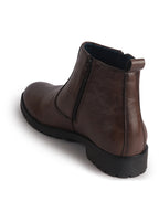 Men Brown Classic Side Zipper Closure High Ankle Slip On Chelsea Boot with Soft Cushioned Insole|Anti Skid Durable TPR Sole|Shock Absorber Shoe for Winter, Office, Outdoor