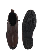 Men Brown Classic Side Zipper Closure High Ankle Slip On Chelsea Boot with Soft Cushioned Insole|Anti Skid Durable TPR Sole|Shock Absorber Shoe for Winter, Office, Outdoor
