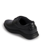 Men Black Genuine Leather Textured Office Formal Lace Up Derby Shoes|Soft Inner Lining, Memory Cushioned Insole|Flatform Anti Skid Sole Shoe for Wedding, Event, Party