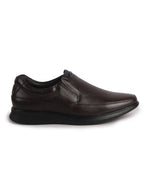 Men Brown Genuine Leather Textured Office Formal Slip On Shoes|Soft Inner Lining, Memory Cushioned Insole|Flatform Sole Slip On Shoe for Wedding, Party Dress, Evening