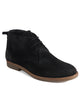 Men Black Suede Leather Ankle Length Lace Up Chukka Boots|Biking Boot with Anti-Skid Honey TPR Sole|Formal, Office, Casual Wear, Winter Outfits, Travel