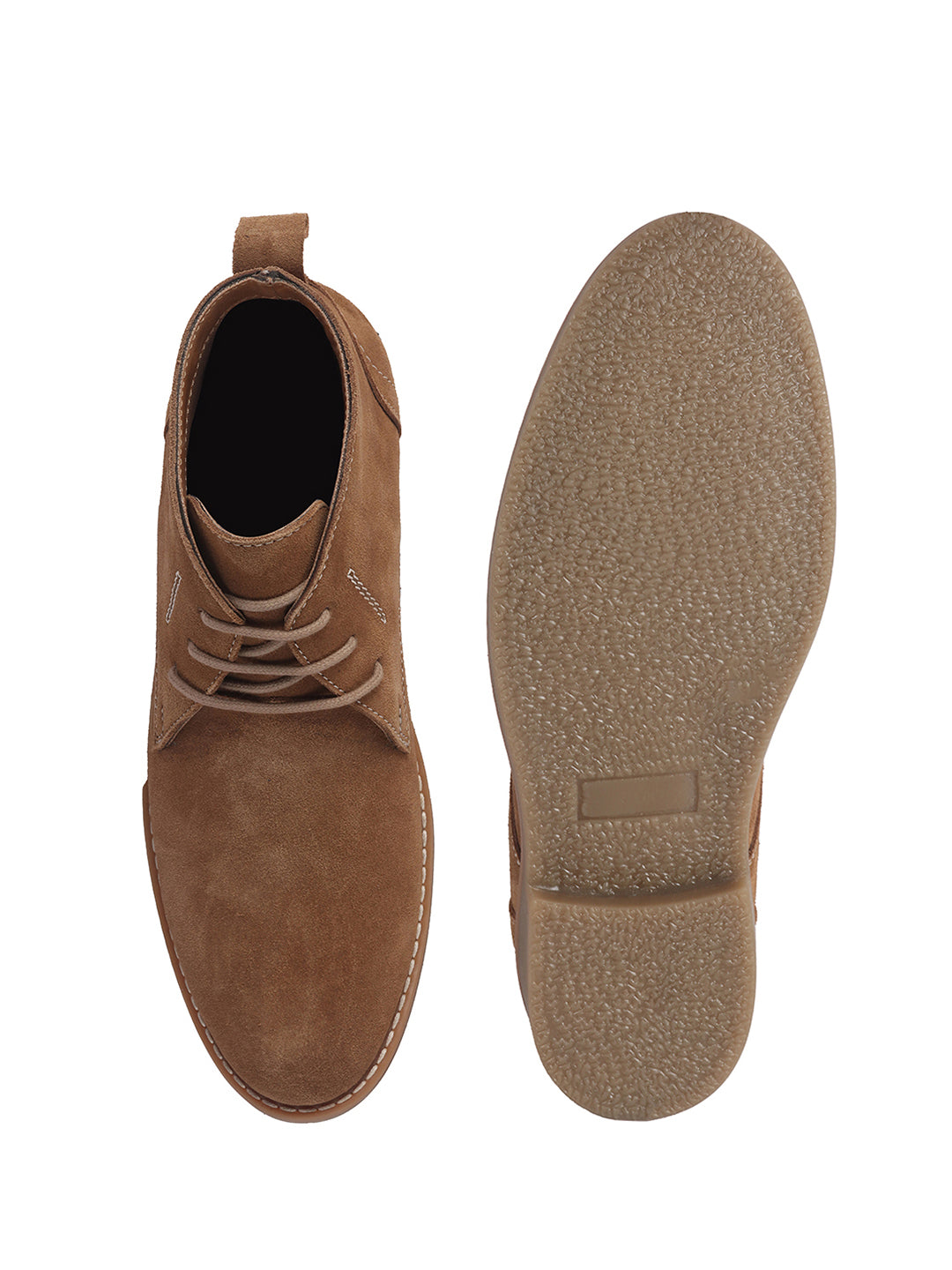 Men Camel Suede Leather Ankle Length Lace Up Chukka Boots|Biking Boot with Anti-Skid Honey TPR Sole|Formal, Office, Casual Wear, Winter Outfits, Travel