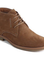 Men Camel Suede Leather Ankle Length Lace Up Chukka Boots|Biking Boot with Anti-Skid Honey TPR Sole|Formal, Office, Casual Wear, Winter Outfits, Travel