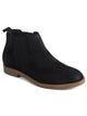 Men Black Suede Leather High Ankle Slip-On Chelsea Boot with Cushioned Insole|Anti Skid Honey TPR Sole|Shoe for Winter Outfits, Office, Travel, Semi Formal