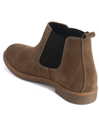 Men Cheeku Suede Leather High Ankle Slip-On Chelsea Boot with Cushioned Insole|Anti Skid Honey TPR Sole|Shoe for Winter Outfits, Office, Travel, Semi Formal