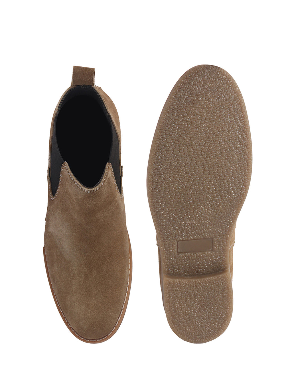 Men Cheeku Suede Leather High Ankle Slip-On Chelsea Boot with Cushioned Insole|Anti Skid Honey TPR Sole|Shoe for Winter Outfits, Office, Travel, Semi Formal