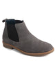 Men Grey Suede Leather High Ankle Slip-On Chelsea Boot with Cushioned Insole|Anti Skid Honey TPR Sole|Shoe for Winter Outfits, Office, Travel, Semi Formal