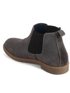 Men Grey Suede Leather High Ankle Slip-On Chelsea Boot with Cushioned Insole|Anti Skid Honey TPR Sole|Shoe for Winter Outfits, Office, Travel, Semi Formal