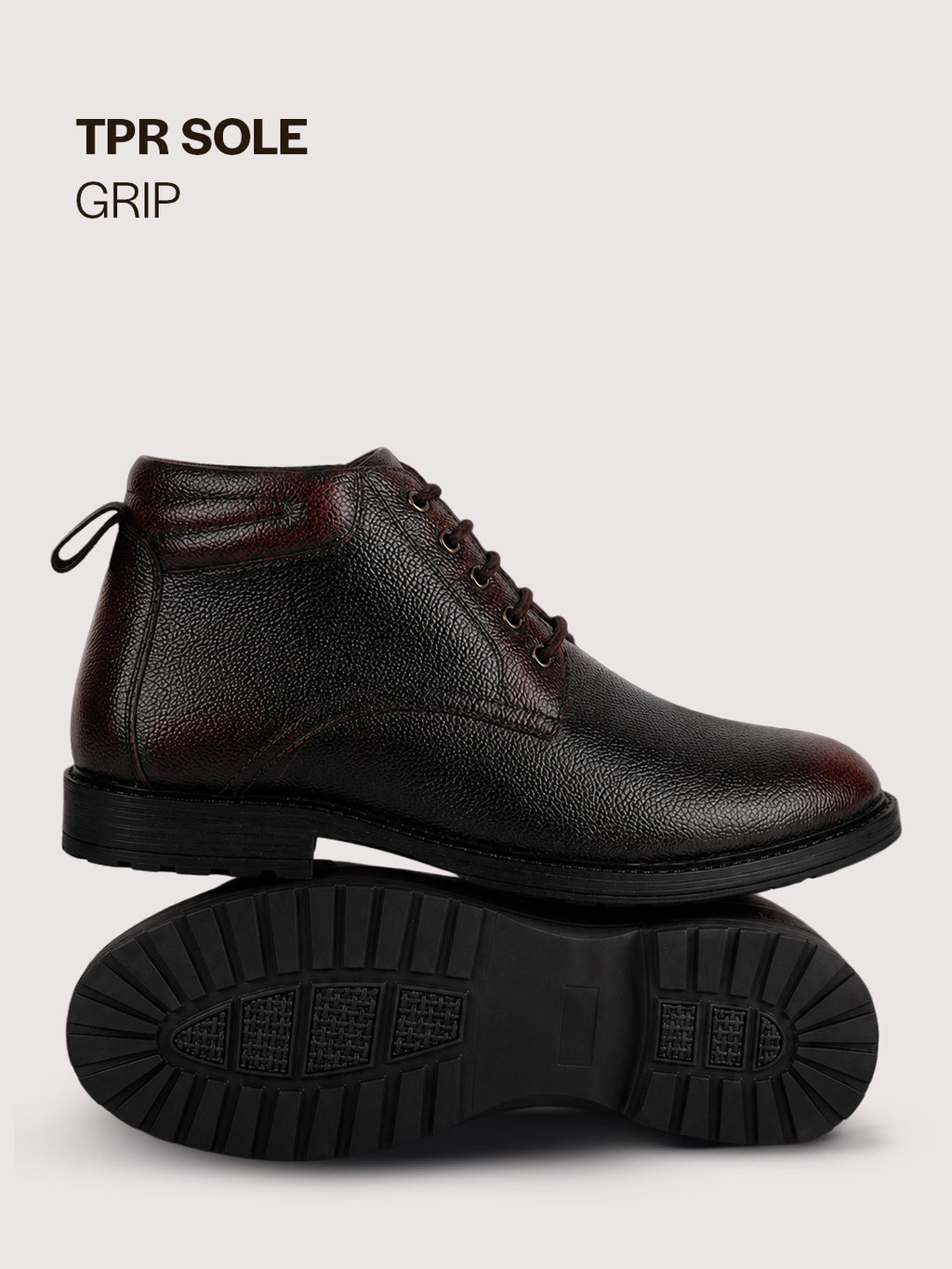 grain leather boot