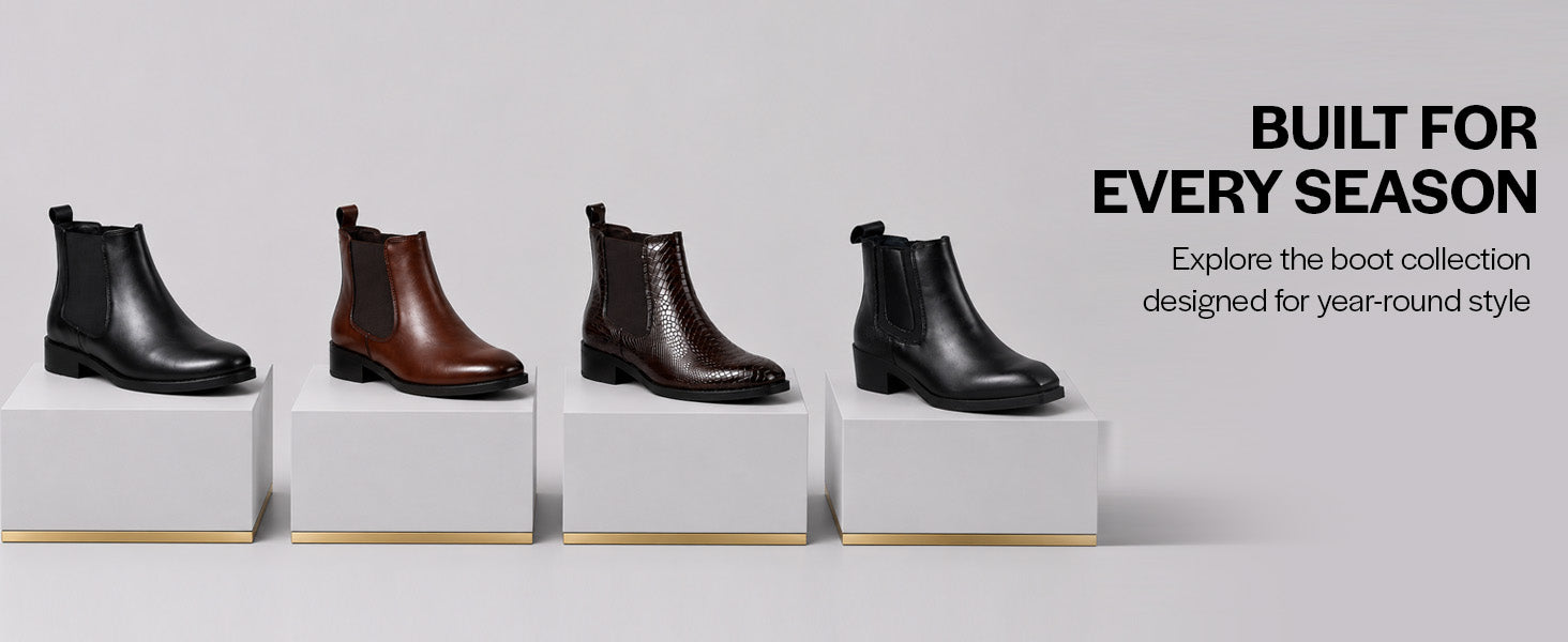 Men Black Classic Side Zipper Closure High Ankle Slip On Chelsea Boot with Soft Cushioned Insole|Anti Skid Durable TPR Sole|Shock Absorber Shoe for Winter, Office, Outdoor