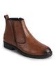 Men Tan Classic Side Zipper Closure High Ankle Slip On Chelsea Boot with Soft Cushioned Insole|Anti Skid Durable TPR Sole|Shock Absorber Shoe for Winter, Office, Outdoor
