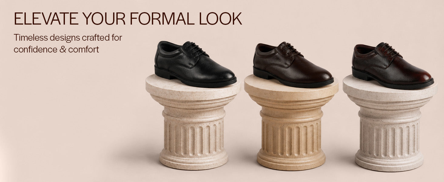 Men Cherry Genuine Leather Textured Low Heel Office Formal Lace Up Derby Shoes|Perfect for Wedding, Party, Office|Memory Cushioned Footbed|Anti Skid Sole