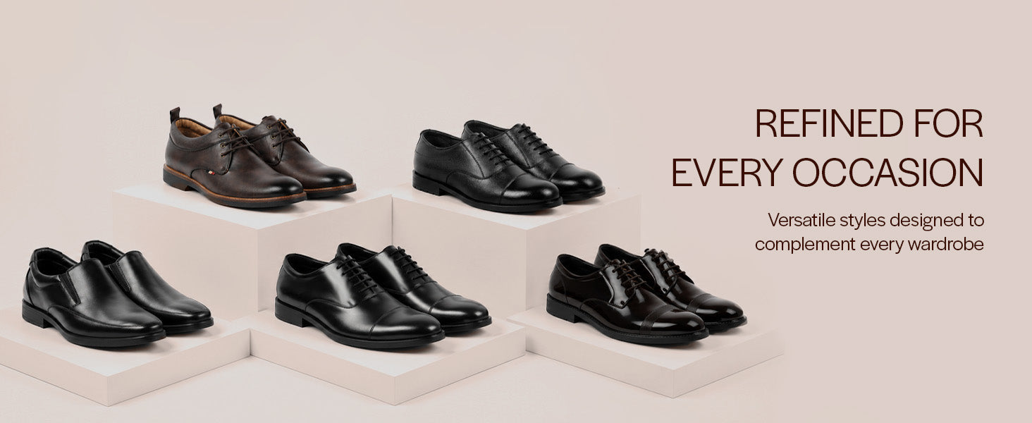Men Cherry Genuine Leather Textured Low Heel Office Formal Lace Up Derby Shoes|Perfect for Wedding, Party, Office|Memory Cushioned Footbed|Anti Skid Sole