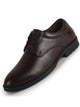 Men Brown Genuine Leather Textured Low Heel Office Formal Lace Up Derby Shoes|Perfect for Wedding, Party, Office|Memory Cushioned Footbed|Anti Skid Sole