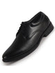 Men Black Genuine Leather Textured Low Heel Office Formal Lace Up Derby Shoes|Soft Cushioned Insole Comfort, Anti Skid Sole|Perfect for Wedding, Event, Party