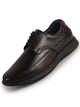Men Cherry Genuine Leather Textured Office Formal Lace Up Derby Shoes|Soft Inner Lining, Memory Cushioned Insole|Flatform Anti Skid Sole Shoe for Wedding, Event, Party