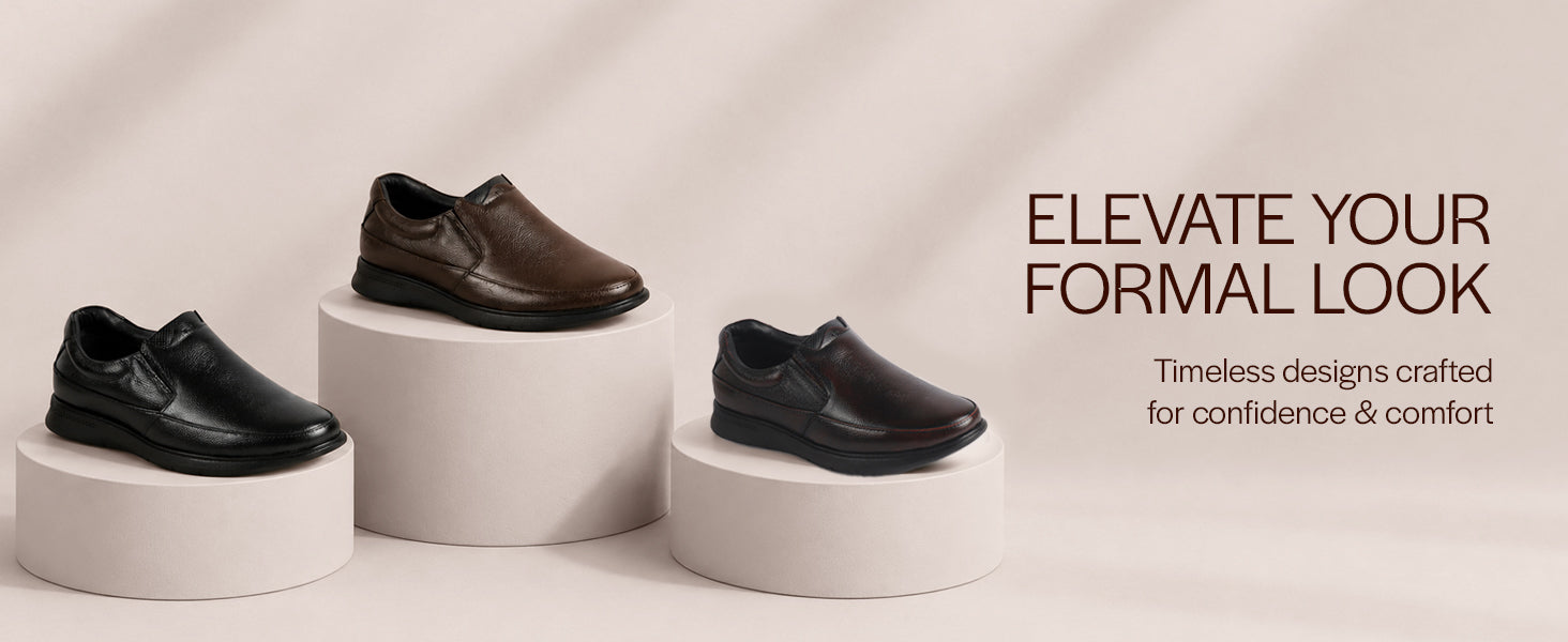 Men Brown Genuine Leather Textured Office Formal Slip On Shoes|Soft Inner Lining, Memory Cushioned Insole|Flatform Sole Slip On Shoe for Wedding, Party Dress, Evening