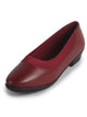 FAUSTO Women Cherry Elegant Formal Closed Toe Block Heel Pumps for All Day Comfort | Soft Collar Fabric Cushioned Insole | Dress Slip On Shoe for Office and Daily Work Wear