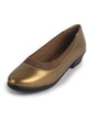 FAUSTO Women Copper Elegant Formal Closed Toe Block Heel Pumps for All Day Comfort | Soft Collar Fabric Cushioned Insole | Dress Slip On Shoe for Office and Daily Work Wear