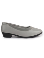 comfortable walking heels with elastic collar
