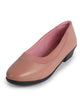 FAUSTO Women Pink Elegant Formal Closed Toe Block Heel Pumps for All Day Comfort | Soft Collar Fabric Cushioned Insole | Dress Slip On Shoe for Office and Daily Work Wear