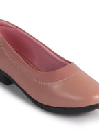 comfortable walking heels with elastic collar