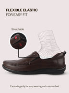 Men Brown Formal Slip On Shoe with Cushioned Footpad Comfort Insole|Lightweight All Day Long Pull On Loafer for Meetings, Office, Dress|Anti Skid Sole