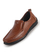 Men Tan Formal Slip On Shoe with Cushioned Footpad Comfort Insole|Lightweight All Day Long Pull On Loafer for Meetings, Office, Dress|Anti Skid Sole