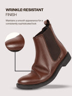 Men Brown High Ankle Slip On Outdoor Fashion Winter Chelsea Boots